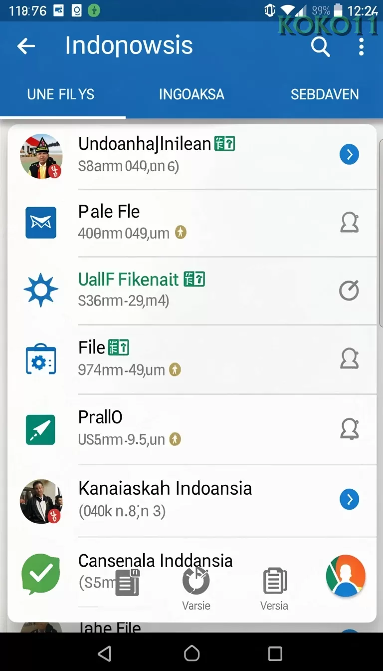 Cuplikan layar QUARKPLAY — menu navigasi