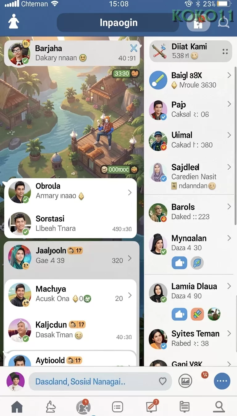 Cuplikan layar SENSA88 — aktivitas